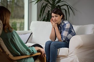 Angststörung Gespräch Psychotherapie